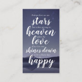 Budget Foto Inspirerend Memorial Kaart Contactkaartje (Achterkant)