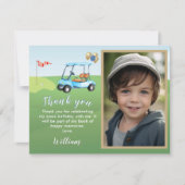 BUDGET Foto Jongen Golf Verjaardag Bedankt Elke Ja (Voorkant)