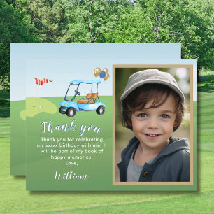 BUDGET Foto Jongen Golf Verjaardag Bedankt Elke Ja