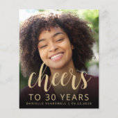 Budget Foto Juichers 30ste Verjaardagsfeest Uitnod (Voorkant)