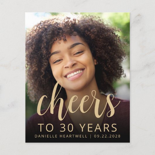 Budget Foto Juichers 30ste Verjaardagsfeest Uitnod