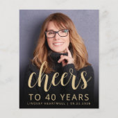 Budget Foto Juichers 40ste Verjaardagsfeest Uitnod (Voorkant)