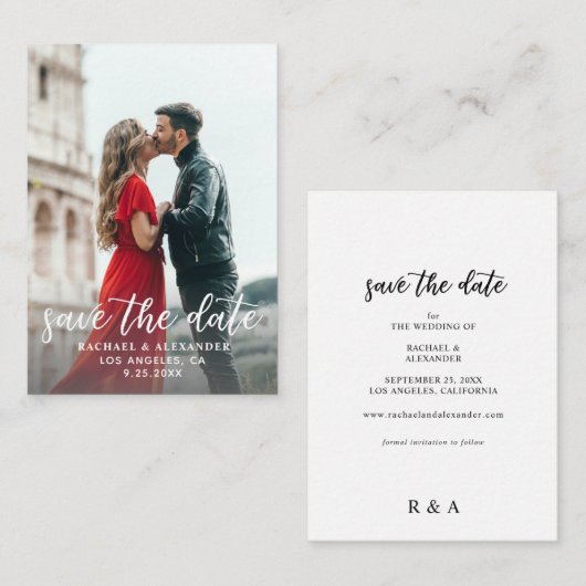 Budget Foto & Kalligrafie 2-A Aansteker Opslagdatu Notitiekaartje (Voorkant / Achterkant)