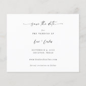 Budget Foto & Kalligrafie 3 Mod V2 Save the Date Flyer (Achterkant)