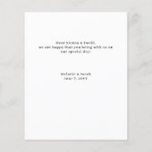 Budget Foto Kalligrafie Bruiloft Dank u Kaarten (Achterkant)