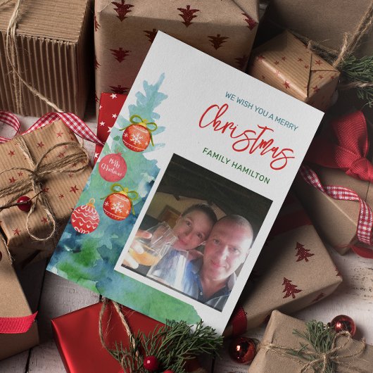 Budget Foto Kerst Flat Kaart