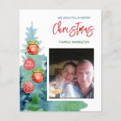 Budget Foto Kerst Flat Kaart (Voorkant)