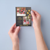 BUDGET FOTO Kerst- of feestdagenkaart Gouden tekst Flyer (Hand)