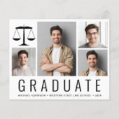 Budget Foto Law School Graduparty Uitnodigen (Voorkant)