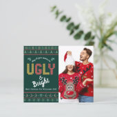 Budget foto Lelijke trui Kerstmis Groene Kaart (Staand voorkant)