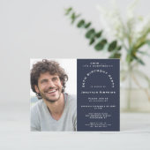 Budget Foto Man 30e Enterprise Party Navy Invite (Staand voorkant)