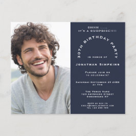 Budget Foto Man 30e Enterprise Party Navy Invite