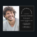 Budget Foto Man 30th Birthday Party Black Invite<br><div class="desc">Een alternatief voor een budget van 4, 5 x 5, 6-inch halfglanzend gewicht van 110 lbs, dat even dik is als een briefkaart (maar niet geschikt om als briefkaart te worden gebruikt). GEEF NOTA ER ÉÉN UITnodiging per blad is. Budget Foto Man 30th Birthday Party Black Invitation. Een volledig aanpasbaar...</div>