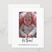Budget Foto Meisje Geboorteaankondiging Kaart (Voorkant / Achterkant)