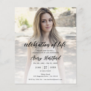 Budget foto Memorial Service Viering van het leven Flyer