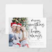 Budget Foto Merry Alles Kerstmis Kaart (Voorkant / Achterkant)