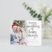 Budget Foto Merry Alles Kerstmis Kaart (Staand voorkant)