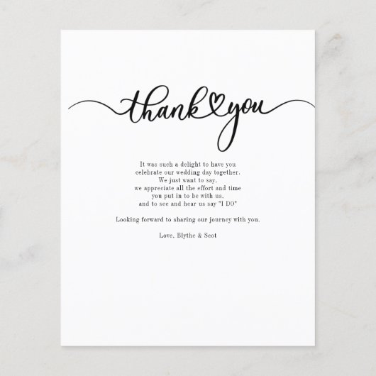 Budget foto met handschrift bruiloft Hartelijk dan (Achterkant)