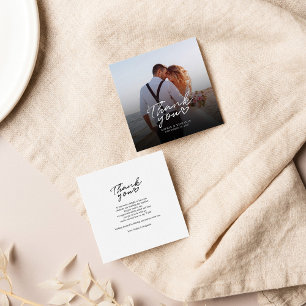 Budget Foto met handschrift Wedding Hartelijk dank Notitiekaartje