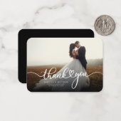 Budget Foto met handschrift Wedding Hartelijk dank Notitiekaartje (Voorkant / Achterkant in situ)