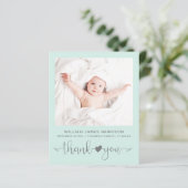 Budget Foto Mint Baby Birth kondiging (Staand voorkant)