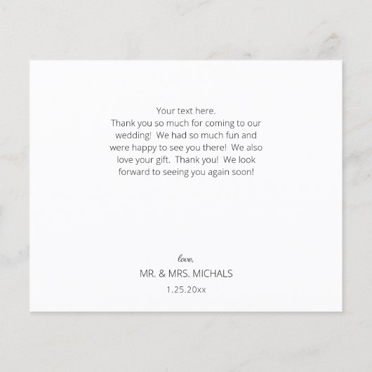 Budget Foto Modern Calligrafie 2 Hartelijk dank Flyer (Achterkant)