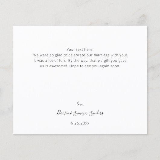 Budget Foto Modern Calligrafie 3 Hartelijk dank Flyer (Achterkant)