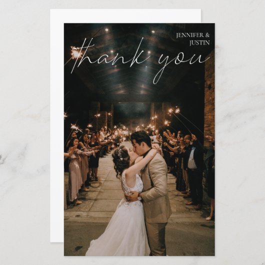 Budget Foto Modern Chic Handwriting Dank u LG (Voorkant / Achterkant)