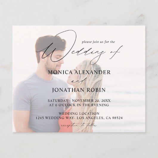 Budget Foto Modern Horizontal 4 Wedding Flyer (Voorkant)
