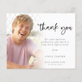 Budget Foto modern script Afstuderen Dank u (Voorkant)