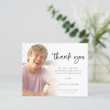 Budget Foto modern script Afstuderen Dank u