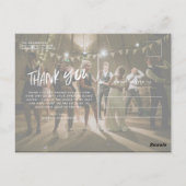 Budget Foto Modern Wedding Bedankt Briefkaart (Achterkant)