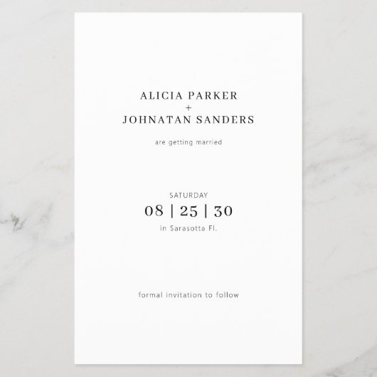 Budget foto moderne bestemming bruiloft save datum flyer (Achterkant)