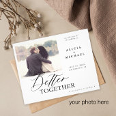Budget foto moderne trouwkaart date opsparen flyer