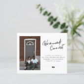 Budget foto moderne verhuis aankondiging (Staand voorkant)