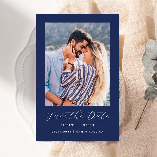 Budget Foto Navy Blue Save the Date