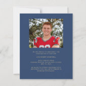 Budget Foto Navy Gold Sporty Afstudeerder Aankondi (Achterkant)