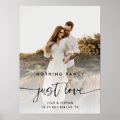 Budget Foto niets Fancy gewoon liefdesweddenschap Poster (Voorkant)