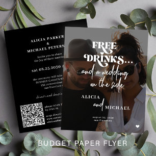 Budget foto online RSVP casual huwelijksuitnodigin Flyer