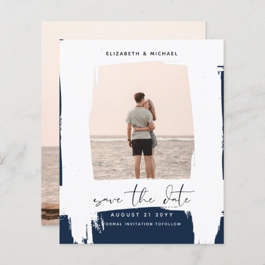 BUDGET Foto Opslaan Datum Minimalistisch Eenvoudig (Voorkant / Achterkant)