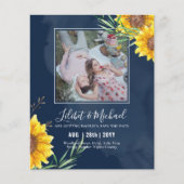 BUDGET Foto Opslaan Verjaardag of Trouw Uitnodigin (Voorkant)