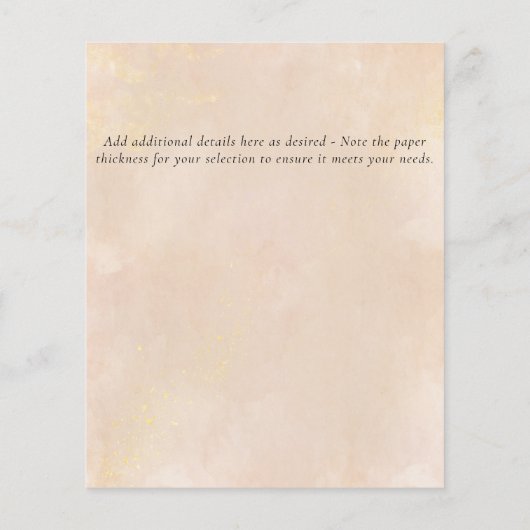 BUDGET Foto OPSLAG datum Huwelijksaankondiging Per Flyer (Achterkant)