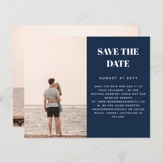 BUDGET Foto Opslag Datum Minimalistisch Eenvoudig  (Voorkant / Achterkant)