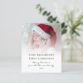 Budget foto Overlay Baby Eerste Kerstmis Kaart (Staand voorkant)