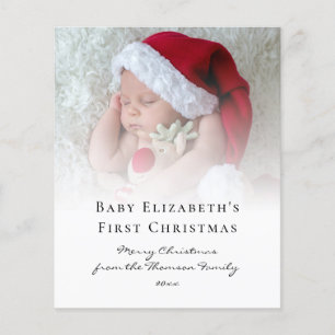 Budget foto Overlay Baby Eerste Kerstmis Kaart