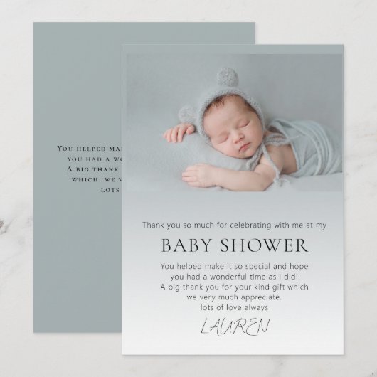 Budget foto Overlay Baby shower Kaart (Voorkant / Achterkant)