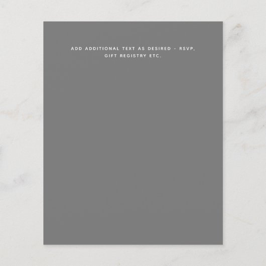 Budget Foto-overlay Moderne Trouw Uitnodigingen (Achterkant)