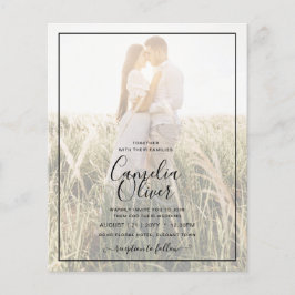 BUDGET Foto-overlay Navyblauw TROUW Uitnodiging Flyer