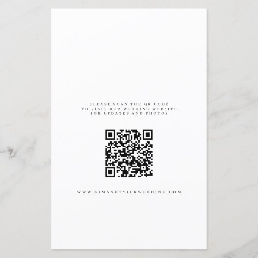 Budget foto overlay QR CODE bruiloft opslaan van d (Achterkant)