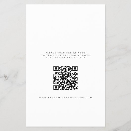 Budget foto overlay QR CODE bruiloft opslaan van d Flyer (Achterkant)